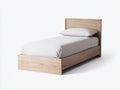 Einzelbett aus Holzwerkstoff 208 x 98 x 100 cm - Natur - Geradliniges modernes Design für Schlafzimmer