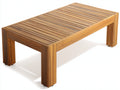 Gartentisch Holz 180x90x75 cm - Braun Natur - rechteckig mit Lattenplatte